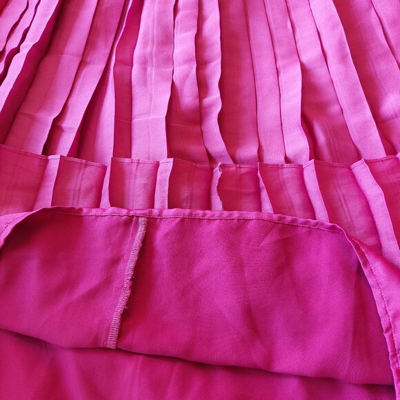 BCBGeneration Pink/Peach Babydoll Strappy Pleated Mini Dress, Size M - Picture 8 of 8